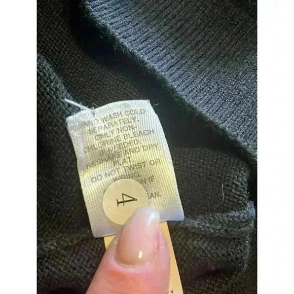 J. Jill Turtleneck Dress Womens Size Medium Black Long Sleeve Stretch Pullover - Picture 6 of 6